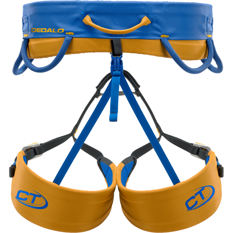Climbing Technology Dedalo Climbing Harness in Blue/Ocra-1