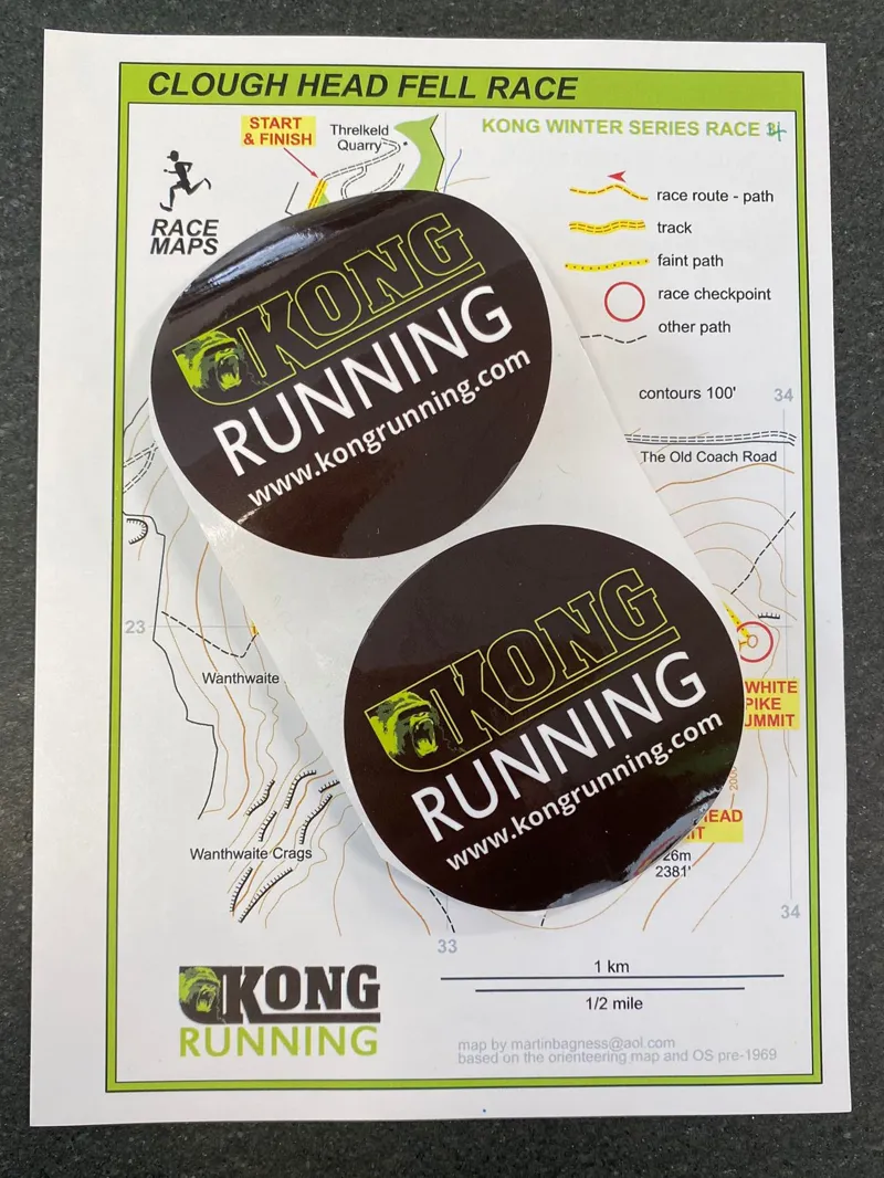 KONG Clough Head Fell Race Map