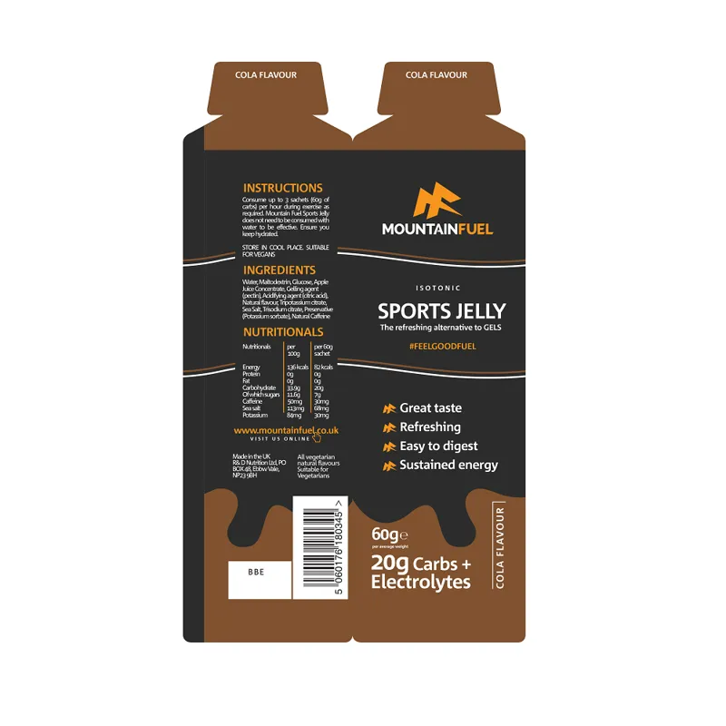 Mountain Fuel Hydrogel Sports Jelly in Cola with Caffeine-1