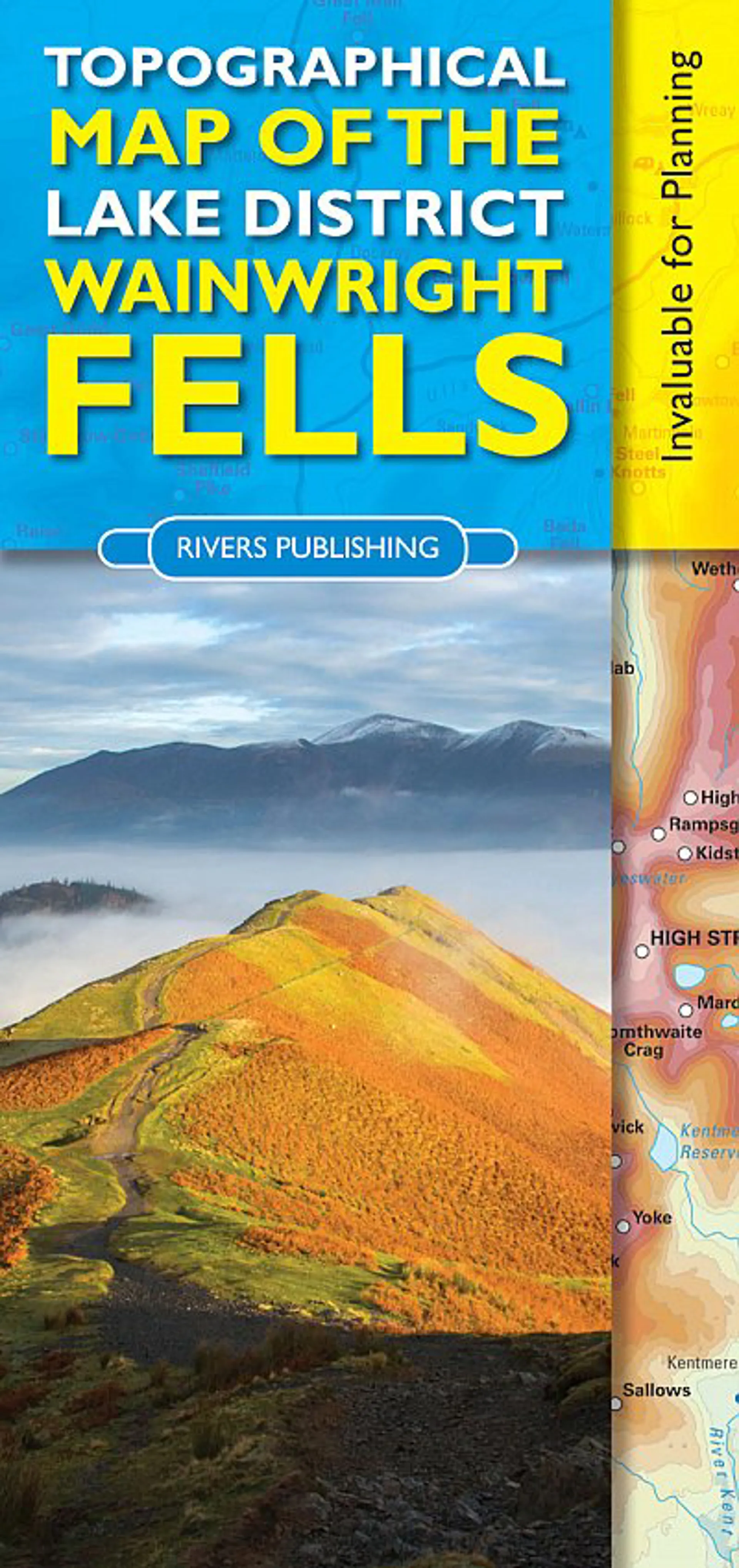 Wainwright Interactive Map Topographical Map the Lake District Wainwright Fells Folded Map
