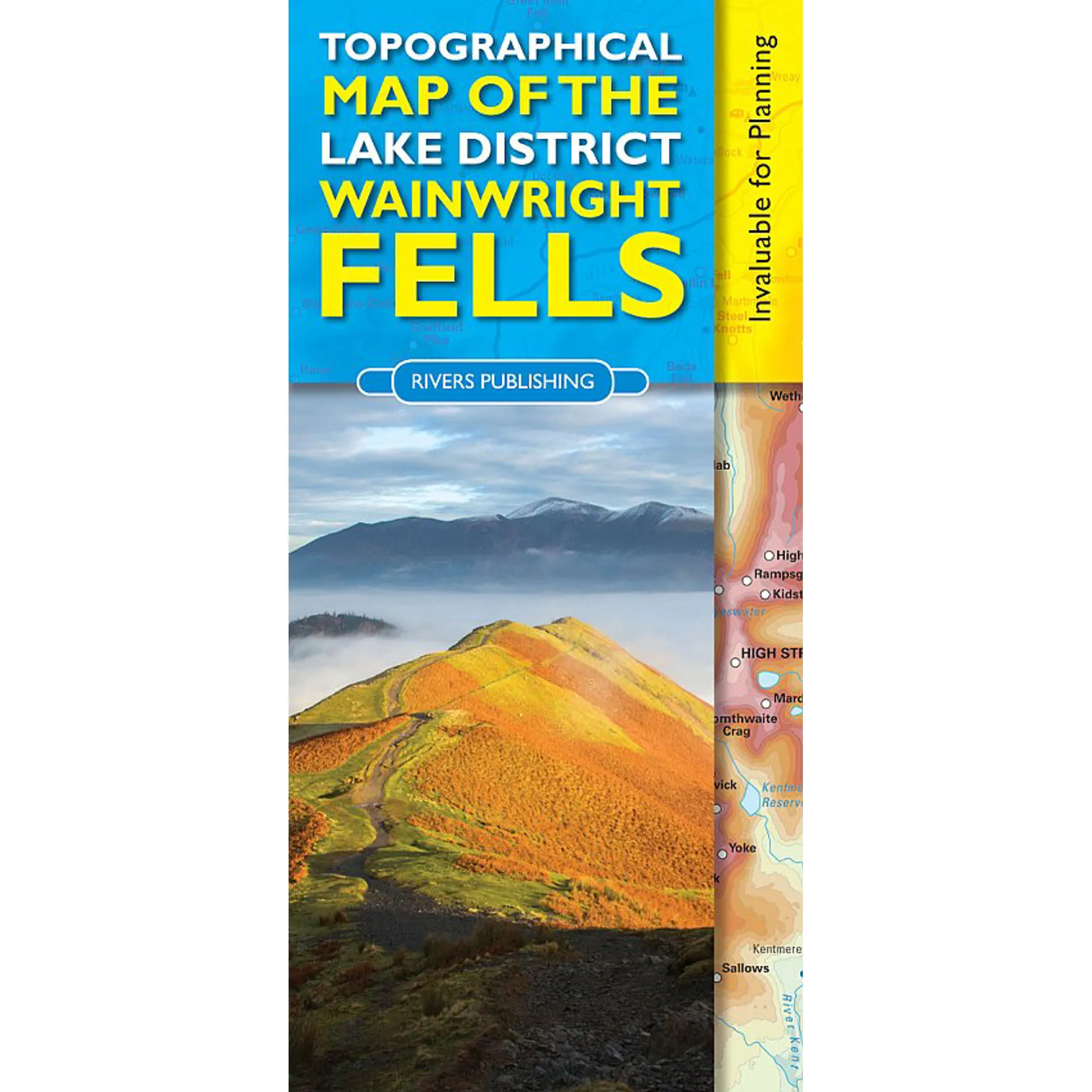 Wainwright Interactive Map Topographical Map the Lake District Wainwright Fells Folded Map