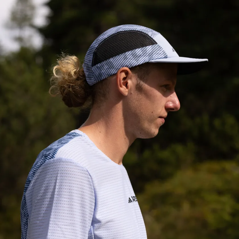 adidas Terrex Heat.Rdy Five-Panel Graphic Cap in Blue Dawn/Black/Black-5