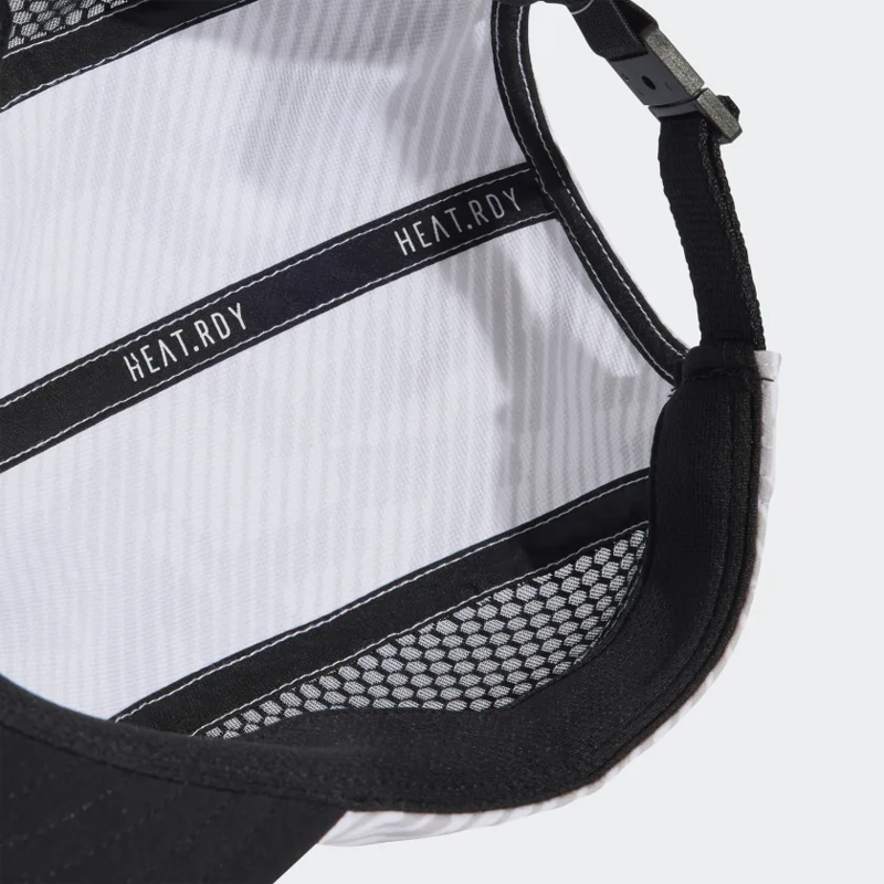 adidas Terrex Heat.Rdy Five-Panel Graphic Cap in White/Black/Impact Orange-2