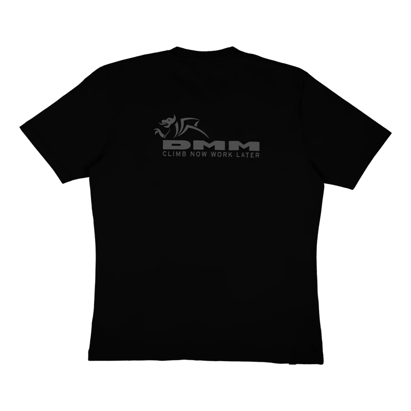 DMM Climb Now Work Later T-Shirt in Black-1