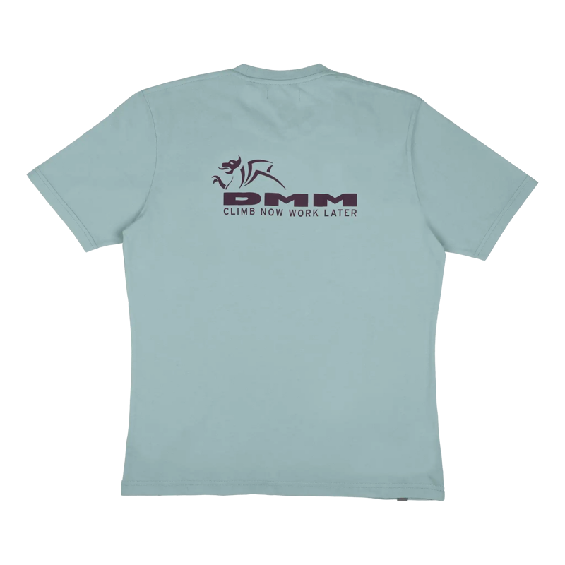 DMM Climb Now Work Later T-Shirt in Light Blue-1