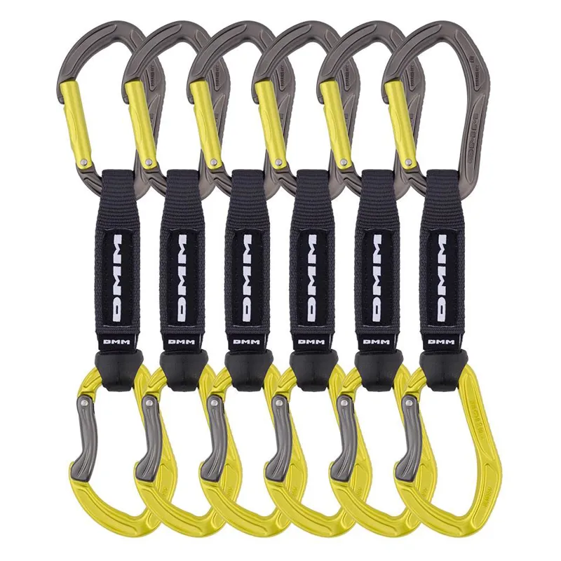 DMM Alpha Sport Quickdraw 12cm 6pack in Titanium/Lime