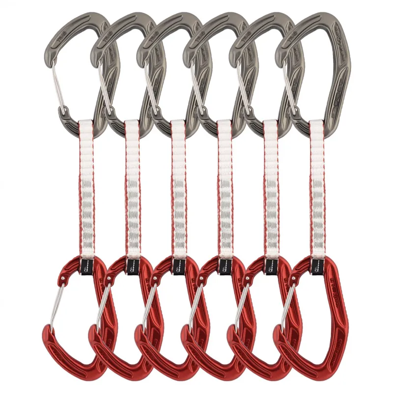 DMM Alpha Trad Quickdraw 12cm 6 Pack in Titanium/Red