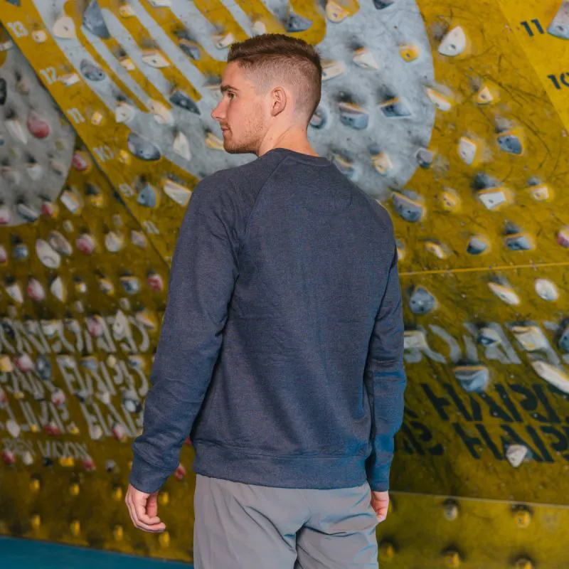 Moon Men's Crew Neck Sweater in Indigo Marl-3