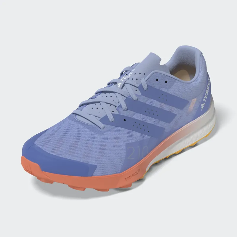 adidas Terrex Speed Ultra Women's Trail Running Shoe in Blue Dawn/Blue Fusion Met./Coral Fusion-9