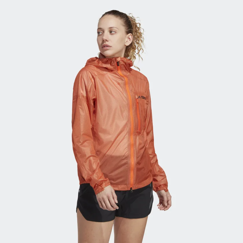 adidas Terrex Agravic Rain Jacket Women's WP Running Jacket in Semi Impact Orange-6