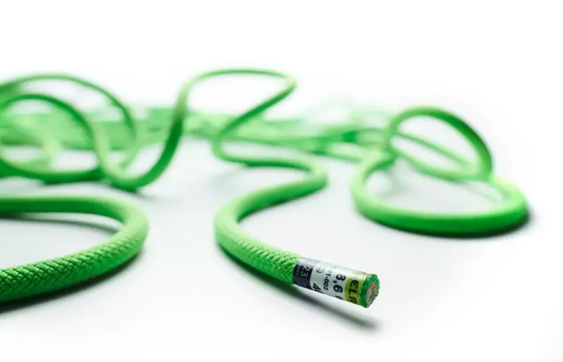 Edelrid Canary Pro Dry 8.6mm Climbing Rope in Neon Green-2