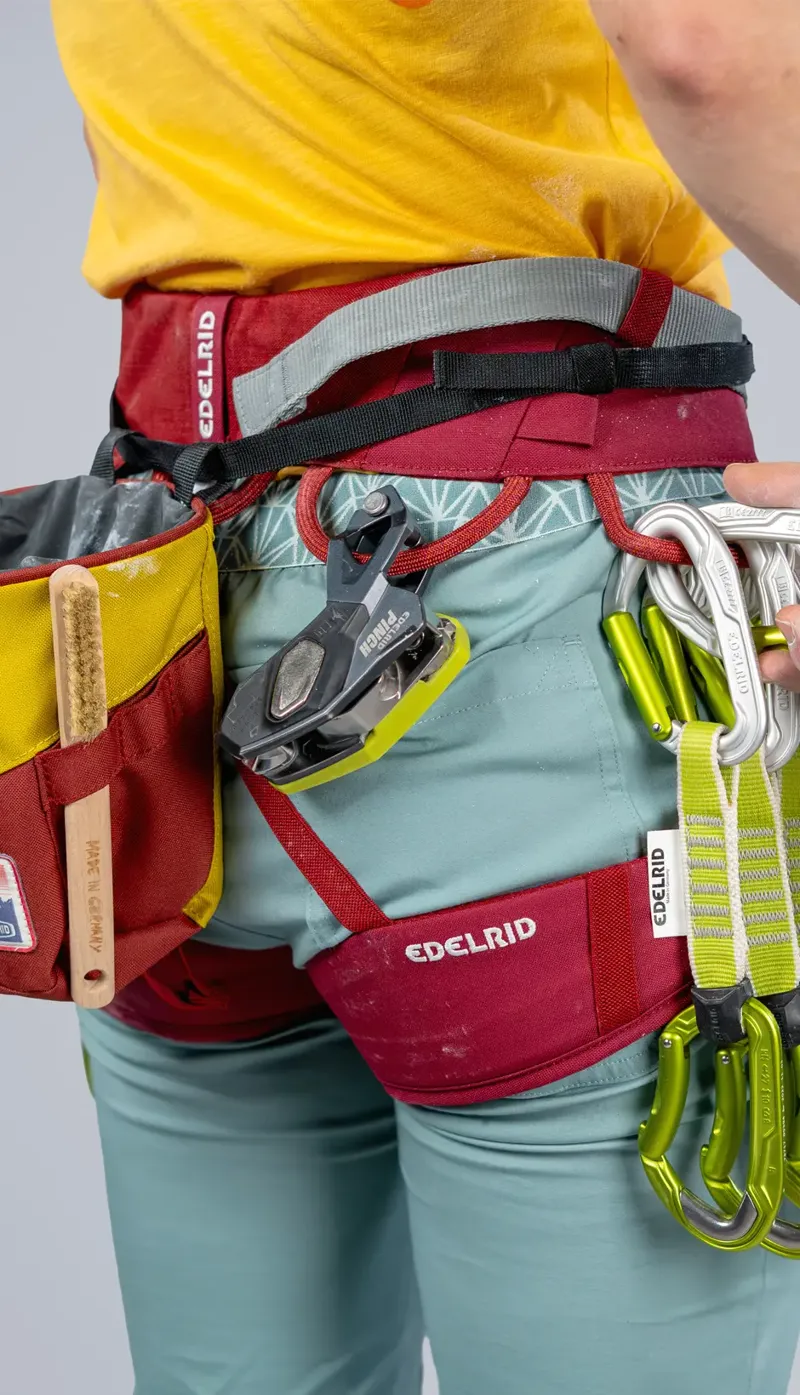 Edelrid Jayne IV Women's Climbing Harness in Rhubarb Red-2