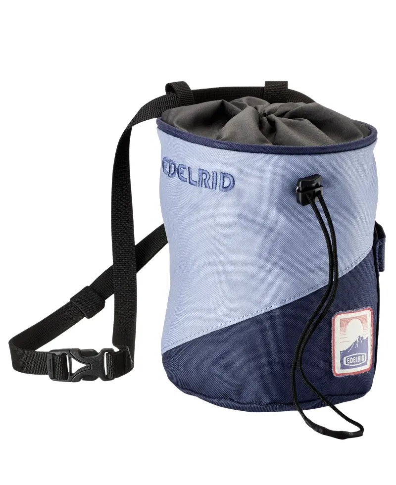 Edelrid Monoblock Chalk Bag in Royal/Pebbles