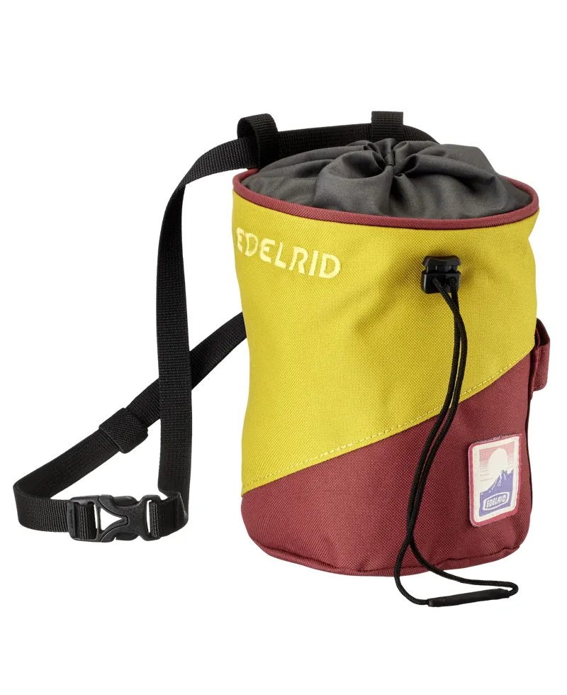 Edelrid Monoblock Chalk Bag in Vine Red/Amber