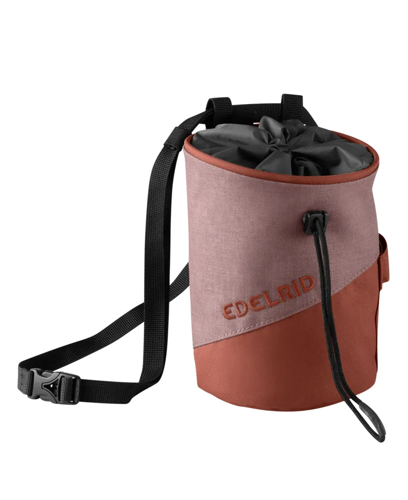 Edelrid Monoblock Chalk Bag in Red/Stone