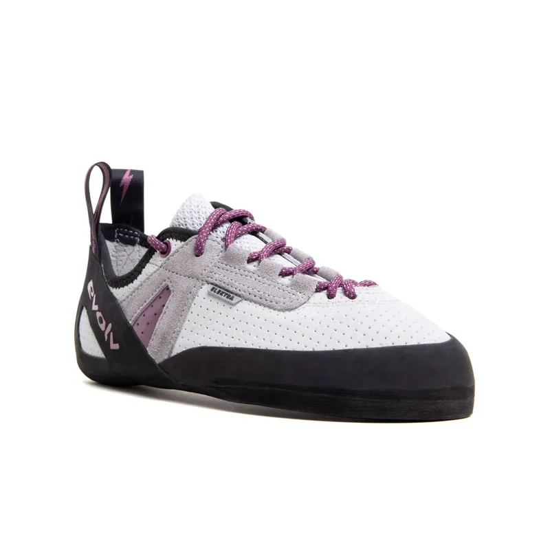 Evolv Elektra Lace Womens Climbing Shoe in Silk White/Grape-4