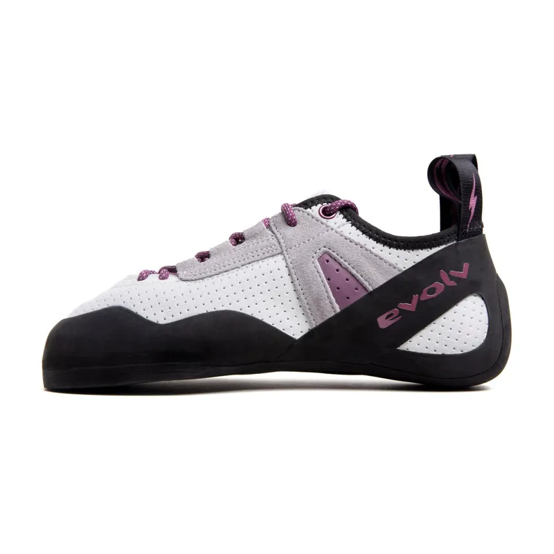 Evolv Elektra Lace Womens Climbing Shoe in Silk White/Grape-1