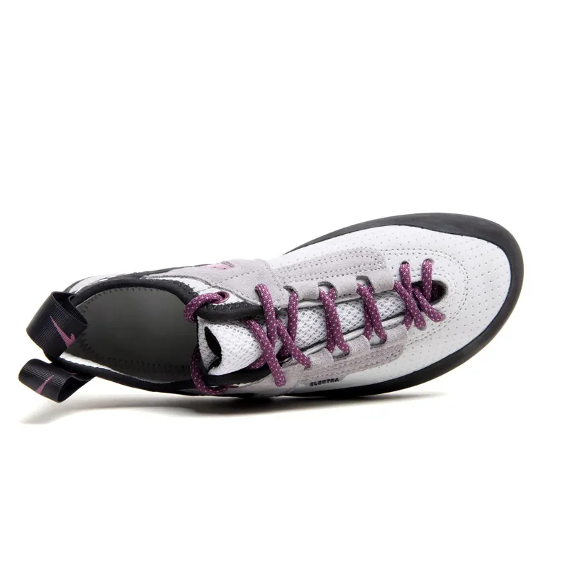 Evolv Elektra Lace Womens Climbing Shoe in Silk White/Grape-2