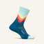 Feetures Elite Light Cushion Mini Crew Running Sock in Blue Swell