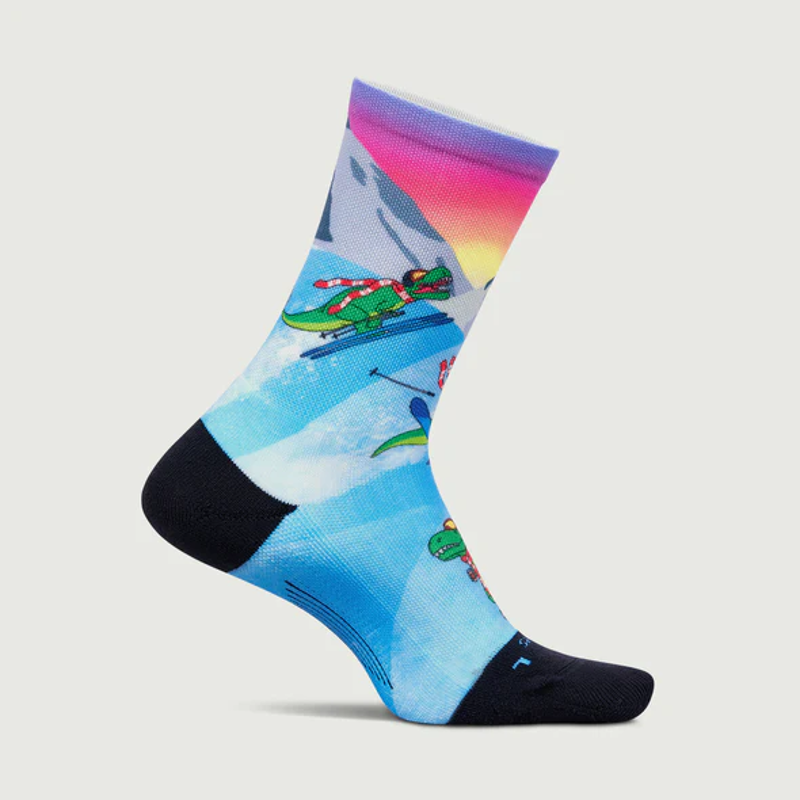 Feetures Elite Light Cushion Mini Crew Limited Edition Running Socks in Ski Rex