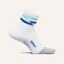 Feetures Elite Light Cushion Quarter Running Sock in White Track