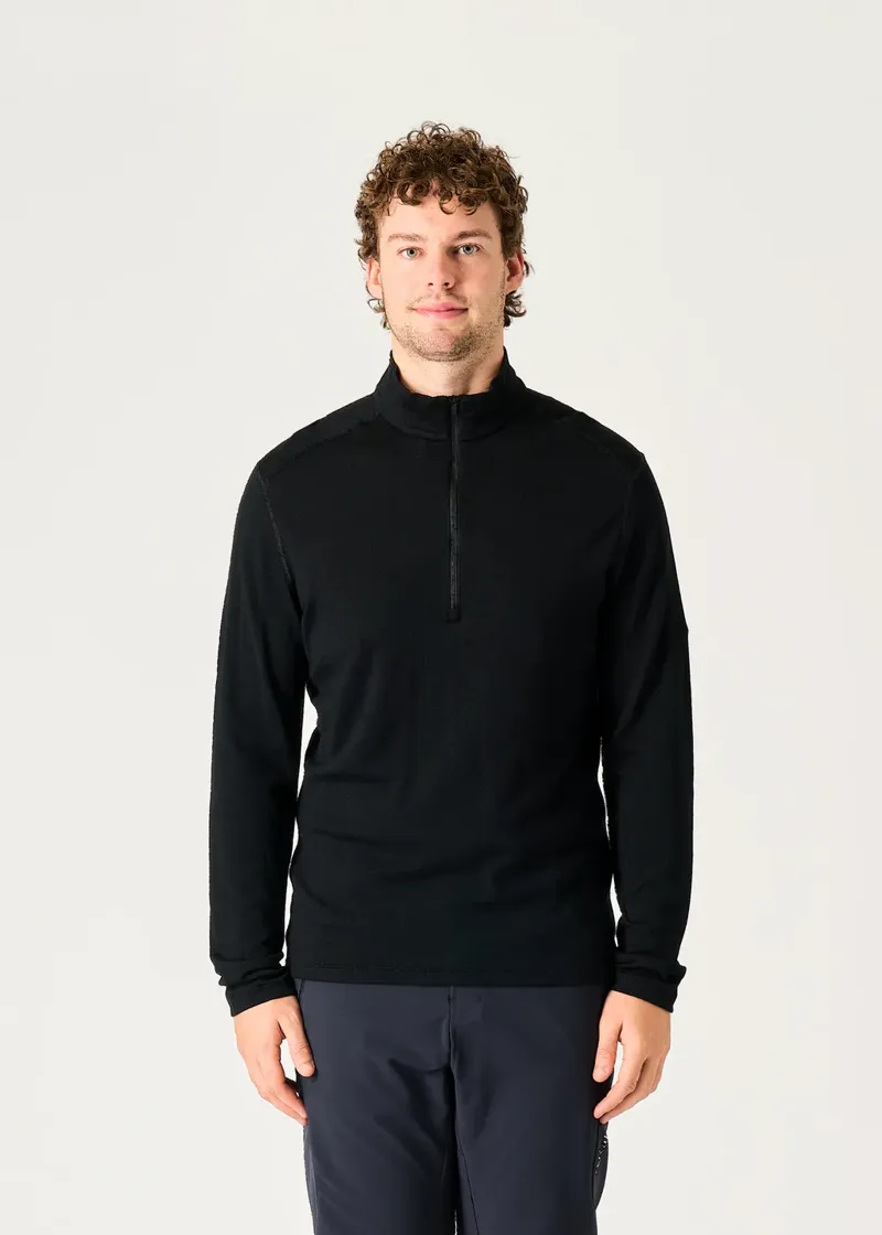 Icebreaker Tech 260 Half Zip Men's Thermal Top in Black-1