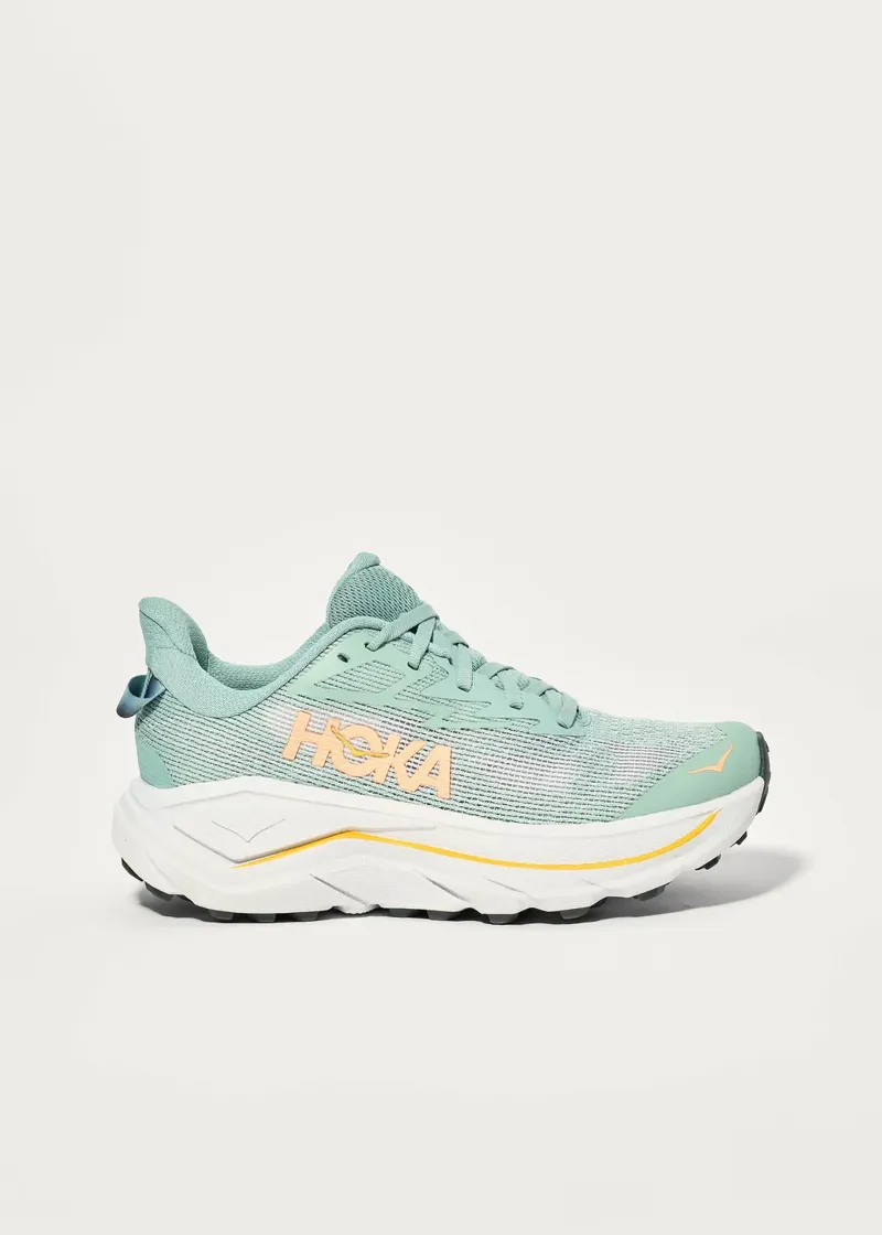 Hoka Challenger 8 Women's Trail Running Shoe in Jade/Cosmic Grey
