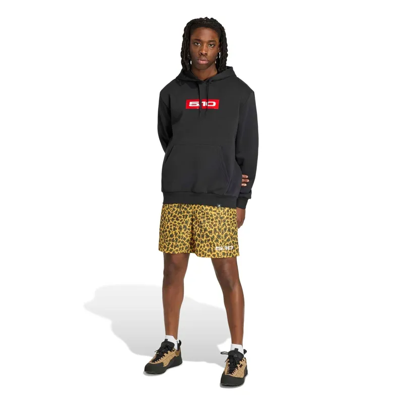 adidas Five Ten Logo Sticker Graphic Hoodie in Black-4