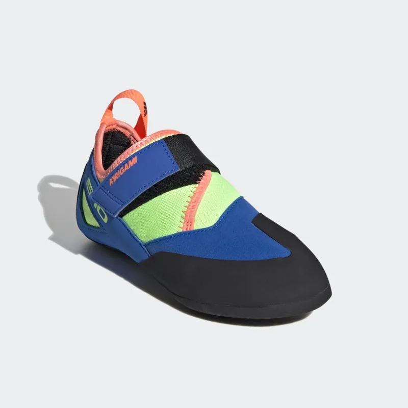 Adidas Five Ten Kirigami Kids Climbing Shoe in Glow Blue/SigCrl/SigGrn-4