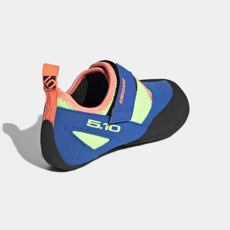 Adidas Five Ten Kirigami Kids Climbing Shoe in Glow Blue/SigCrl/SigGrn-5