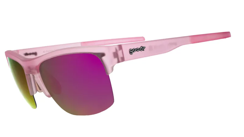 Goodr All Shrimp Cleanse Running Sunglasses in Pink-1