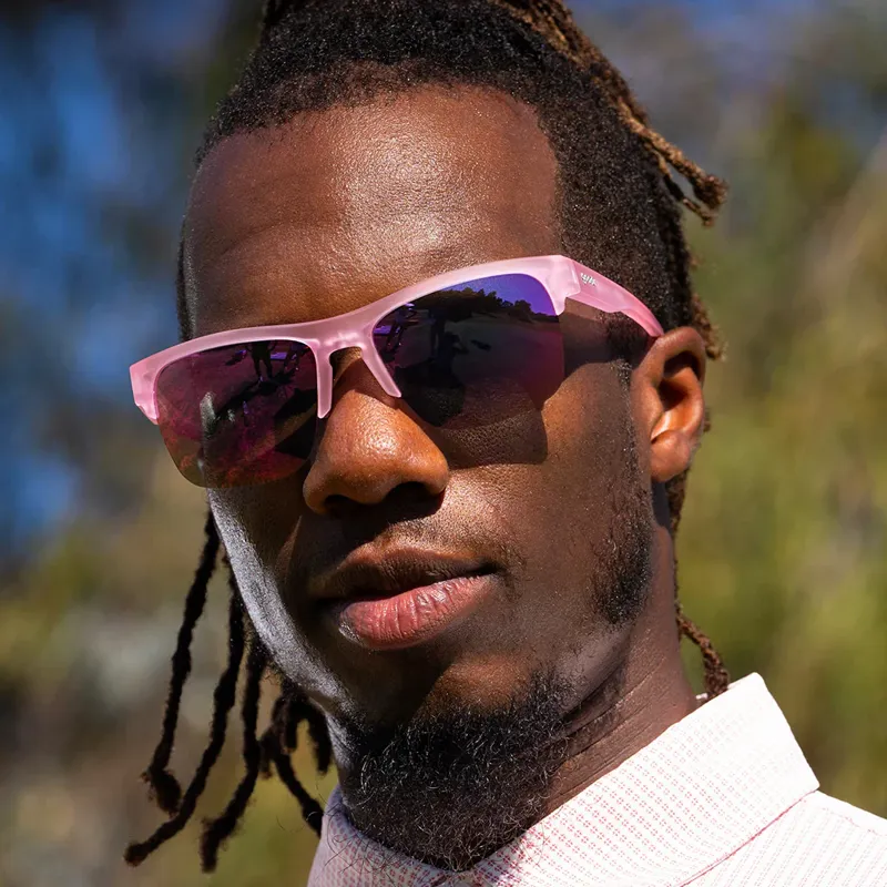 Goodr All Shrimp Cleanse Running Sunglasses in Pink-3