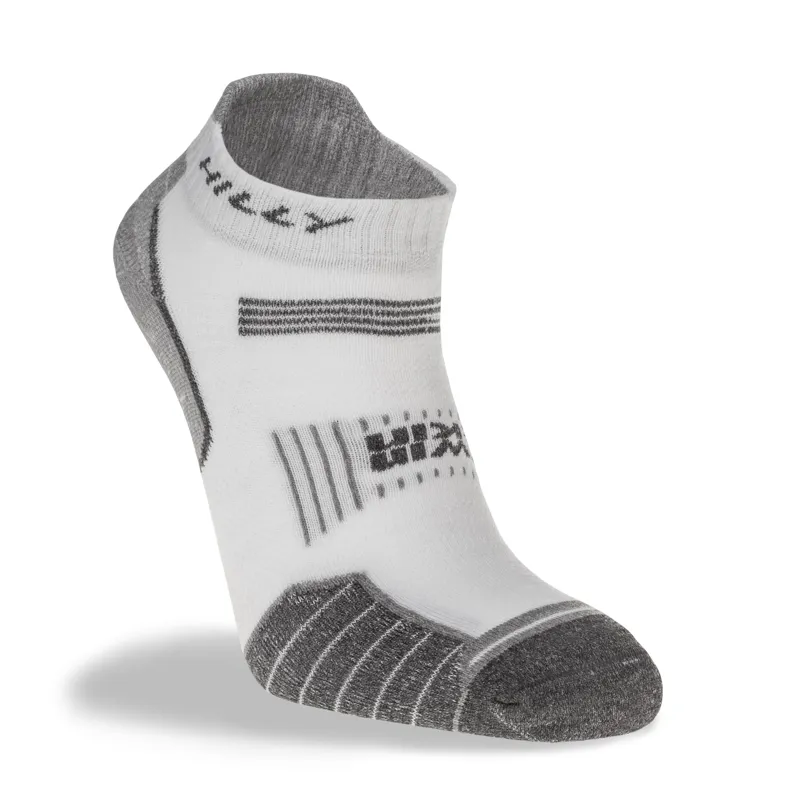 Hilly Twin Skin Socklet Min Cushioning Sock White Grey Marl