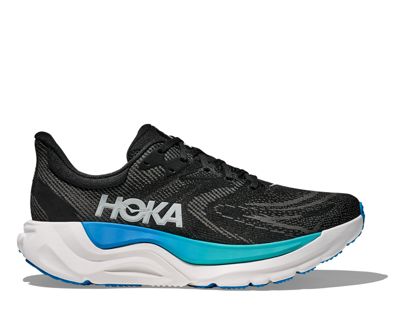 Hoka Arahi 8 Men's Road Running Shoe in Black/Skyward Blue