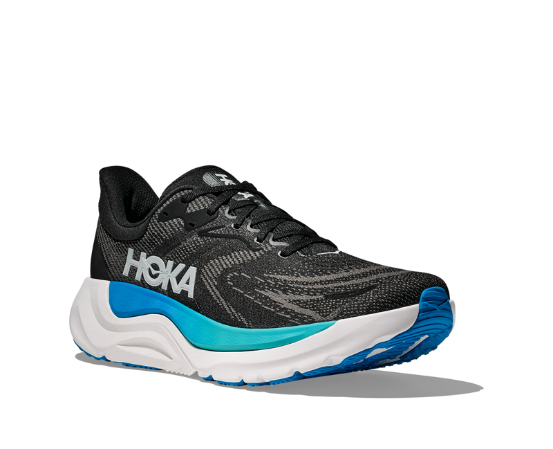 Hoka Arahi 8 Men's Road Running Shoe in Black/Skyward Blue-4