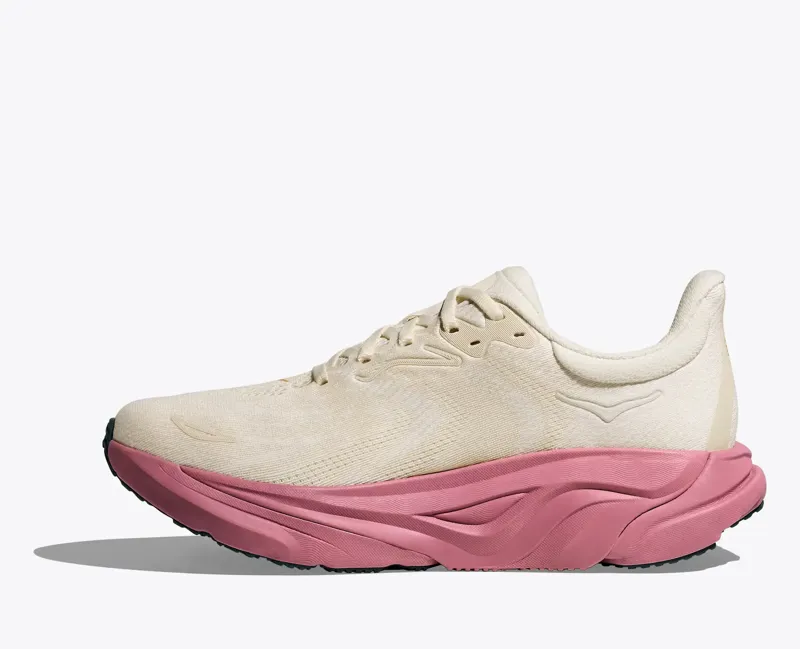 Hoka Arahi 8 Women's Road Running Shoes in Alabaster/Lingonberry-3