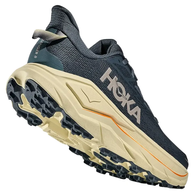 Hoka Challenger 8 Men's Trail Running Shoe in Faded Navy/Pampass Grass-4