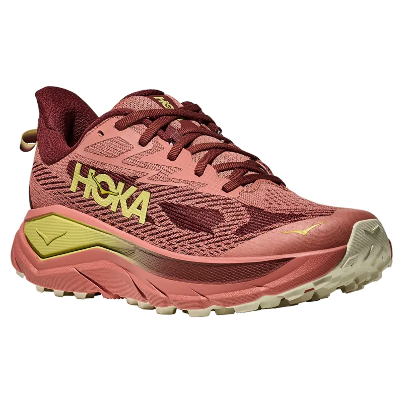 Hoka Challenger 8 Wide Women's Trail Running Shoe in Blush/Dark Cedar-5
