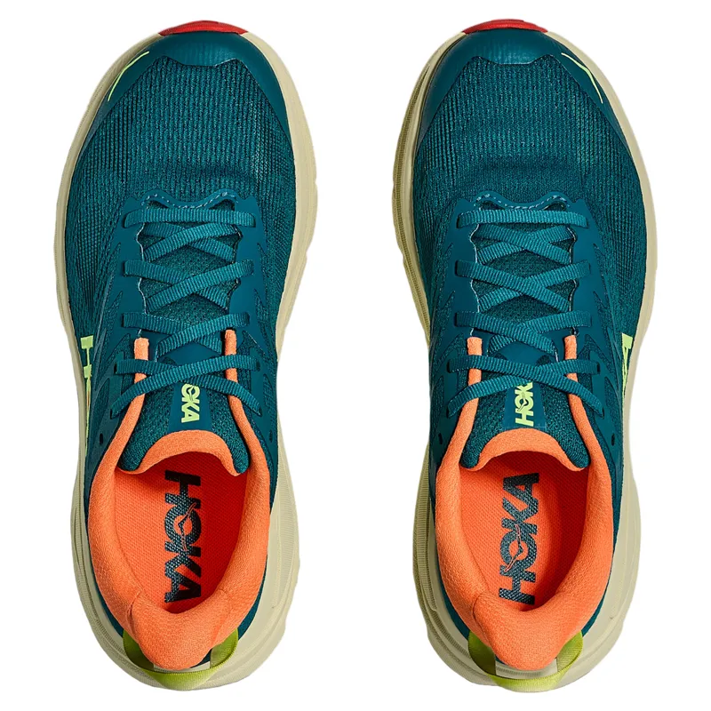 Hoka Challenger 8 Women's Trail Running Shoe in Tidal Wave/Pampas Grass-2