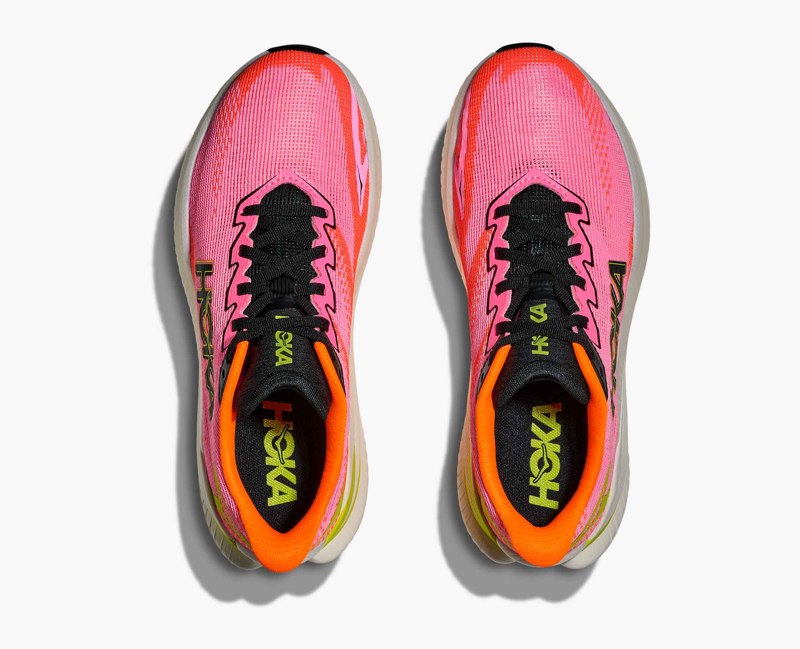 Hoka Mach X 3 Women's Road Running Shoe in Neon Rose/Neon Tangerine-1
