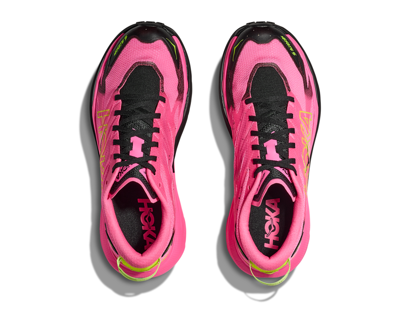 Hoka Mafate 5 Men's Trail Running Shoe in Neon Rose/Black-1