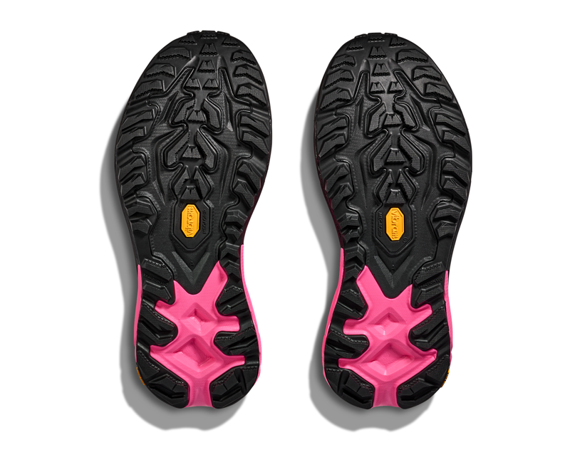 Hoka Mafate 5 Men's Trail Running Shoe in Neon Rose/Black-2