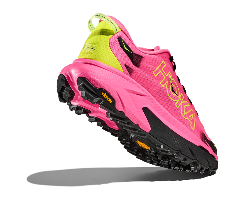 Hoka Mafate 5 Men's Trail Running Shoe in Neon Rose/Black-4
