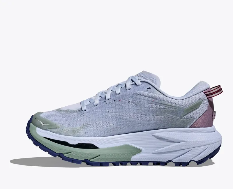 Hoka Mafate 5 Women's Trail Running Shoe in Ambient Blue/Rosemary-3