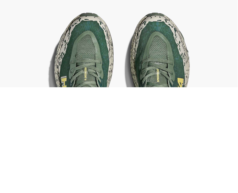 Hoka Speedgoat 6 Men's Trail Running Shoe in Fern/Asphalt Grey-1