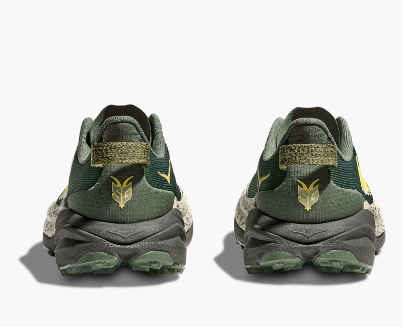 Hoka Speedgoat 6 Men's Trail Running Shoe in Fern/Asphalt Grey-6