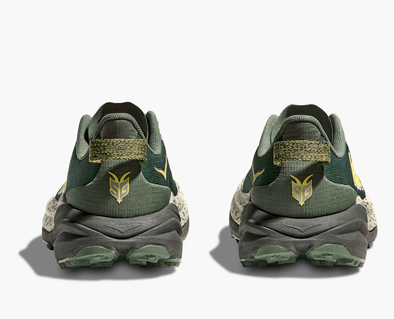 Hoka Speedgoat 6 Wide Men's Trail Running Shoe in Fern/Asphalt Grey-6