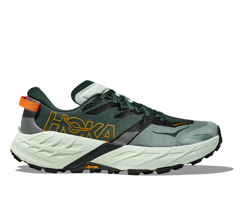 Hoka Speedgoat 7 Men's Trail Running Shoe in Bay Leaf/Sea Glass