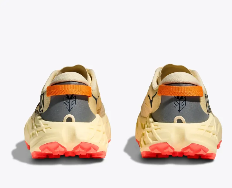 Hoka Speedgoat 7 Women's Trail Running Shoe in Vintage Yellow/Neon Flame-4