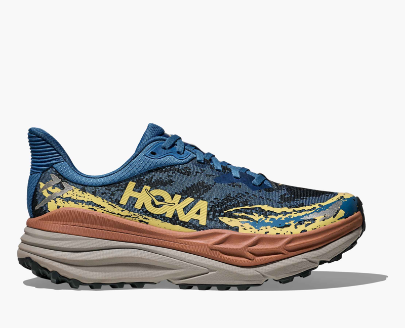 Hoka Stinson 7 Men's Trail Running Shoe in Foggy Night/Cardamom